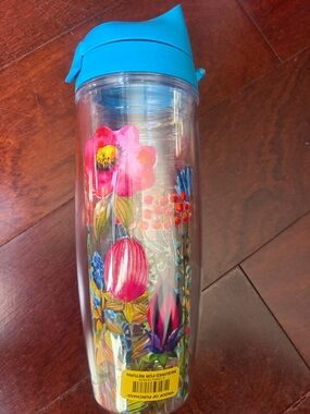 Tervis Blue-Top Floral Travel Tumbler20 oz